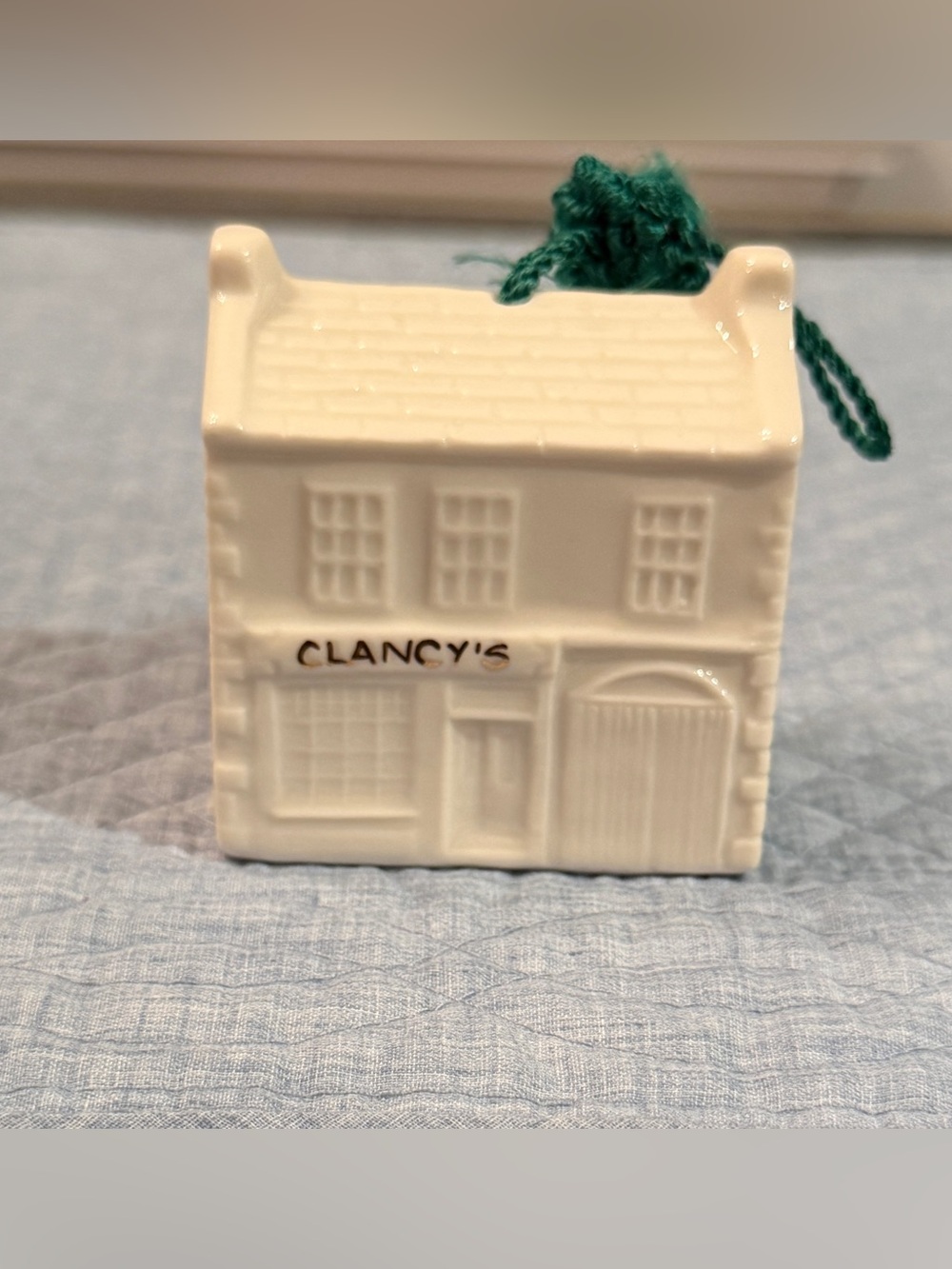 Belleek Bell Ornament—Clancy’s Pub